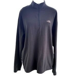 The North Face Mens Hiking Walking 1/2 Zip Pullover M 100% Polyester Grey‎